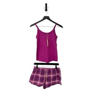 NEW SKIMS Drop Needle Pointelle Tank and Flannel Sleep Cheeky Boxer Set